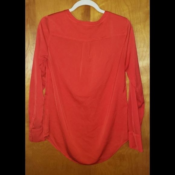 J. Crew Silky Soft Red Polyester Blouse - Picture 2 of 5